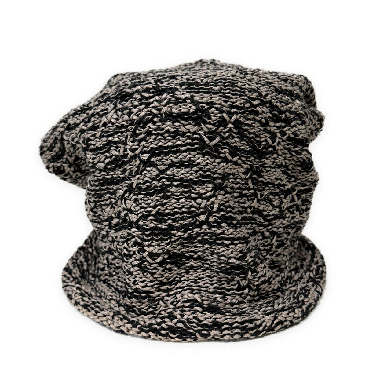 DANIEL ANDRESEN Cotton Knit Beanie Gray Size ONE SIZE