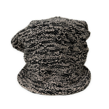 DANIEL ANDRESEN Cotton Knit Beanie Gray Size ONE SIZE