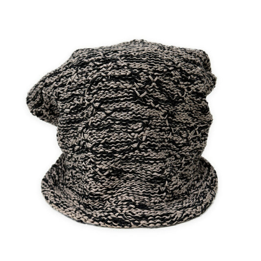 DANIEL ANDRESEN Cotton Knit Beanie Gray Size ONE SIZE