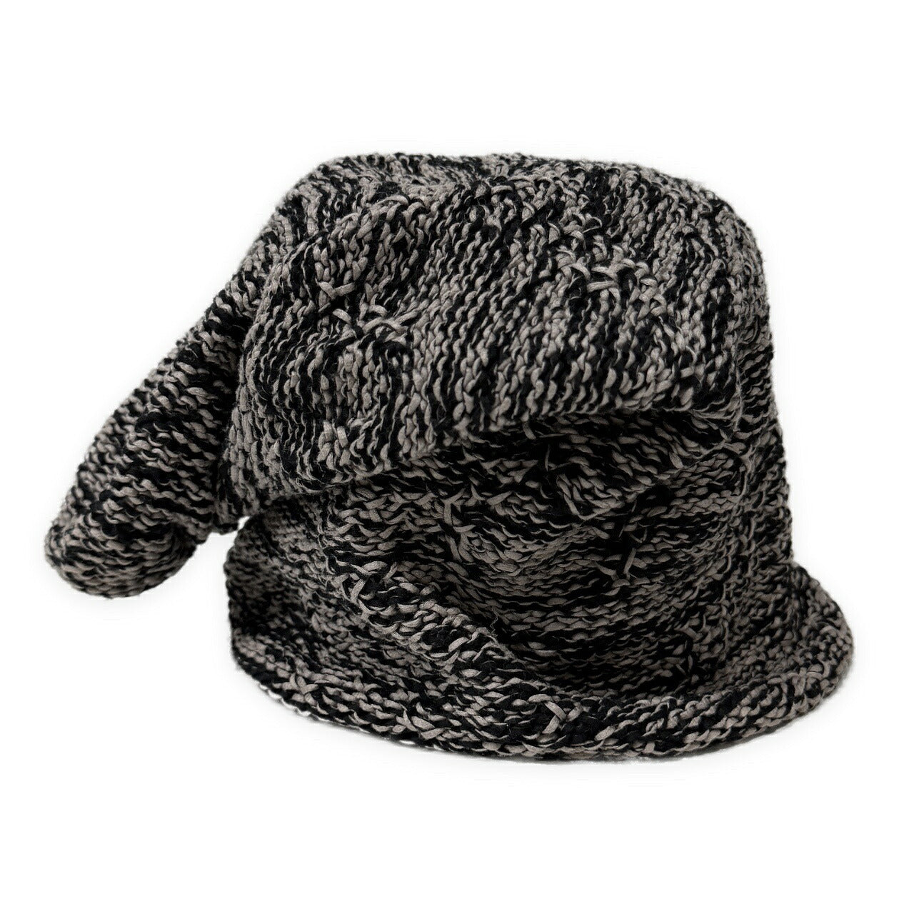 DANIEL ANDRESEN Cotton Knit Beanie Gray Size ONE SIZE
