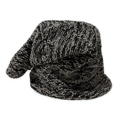 DANIEL ANDRESEN Cotton Knit Beanie Gray Size ONE SIZE
