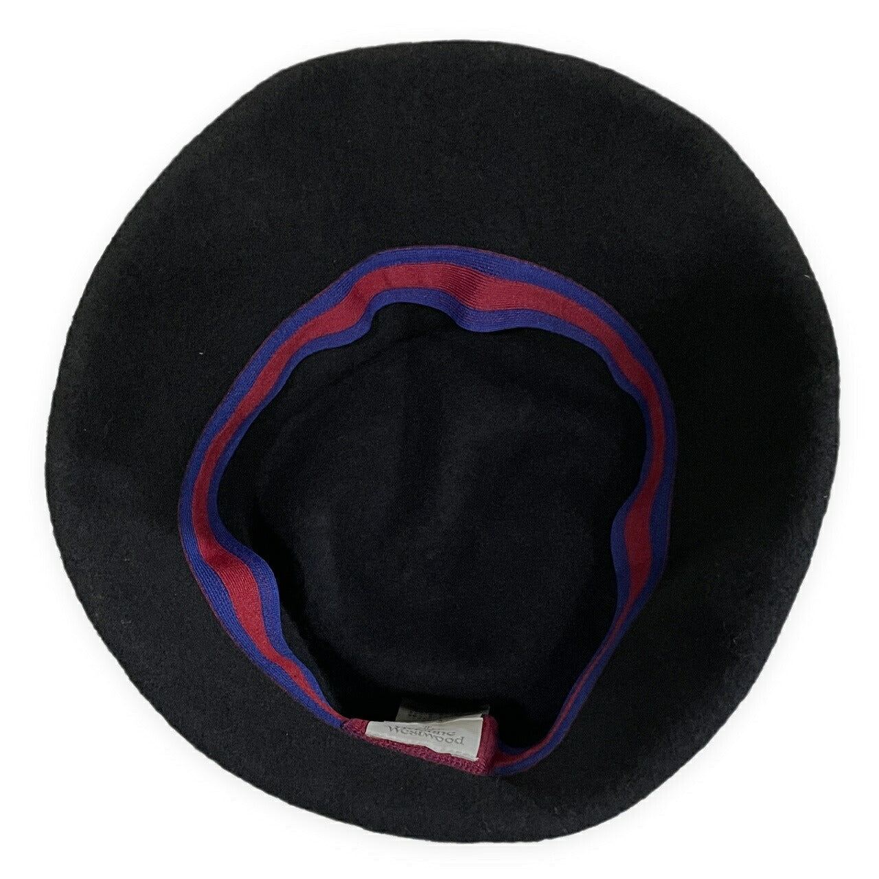 Vivienne Westwood Black Orb Embroidered Wool Hat Size M