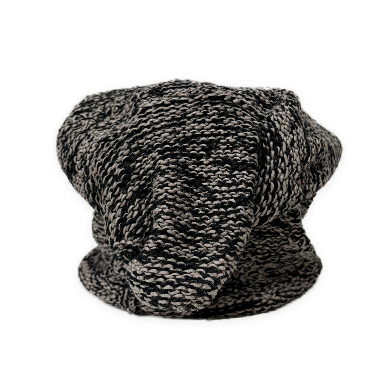 DANIEL ANDRESEN Cotton Knit Beanie Gray Size ONE SIZE