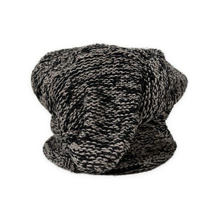 DANIEL ANDRESEN Cotton Knit Beanie Gray Size ONE SIZE