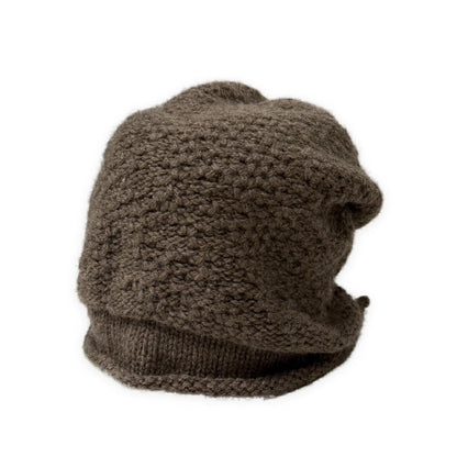 DANIEL ANDRESEN Brown Wool Knit Cap Size ONE SIZE