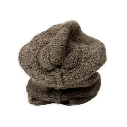 DANIEL ANDRESEN Brown Wool Knit Cap Size ONE SIZE