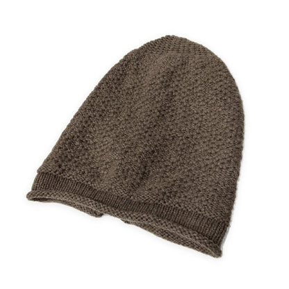 DANIEL ANDRESEN Brown Wool Knit Cap Size ONE SIZE