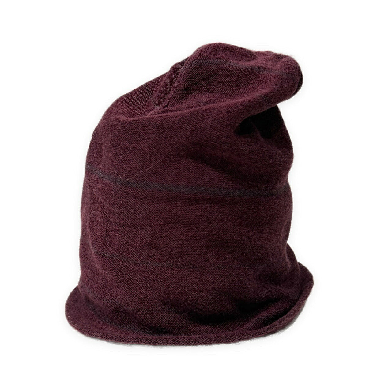 DANIEL ANDRESEN Red Linen Cotton Shadow Knit Cap Size LARG