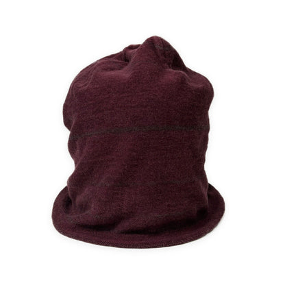 DANIEL ANDRESEN Red Linen Cotton Shadow Knit Cap Size LARG