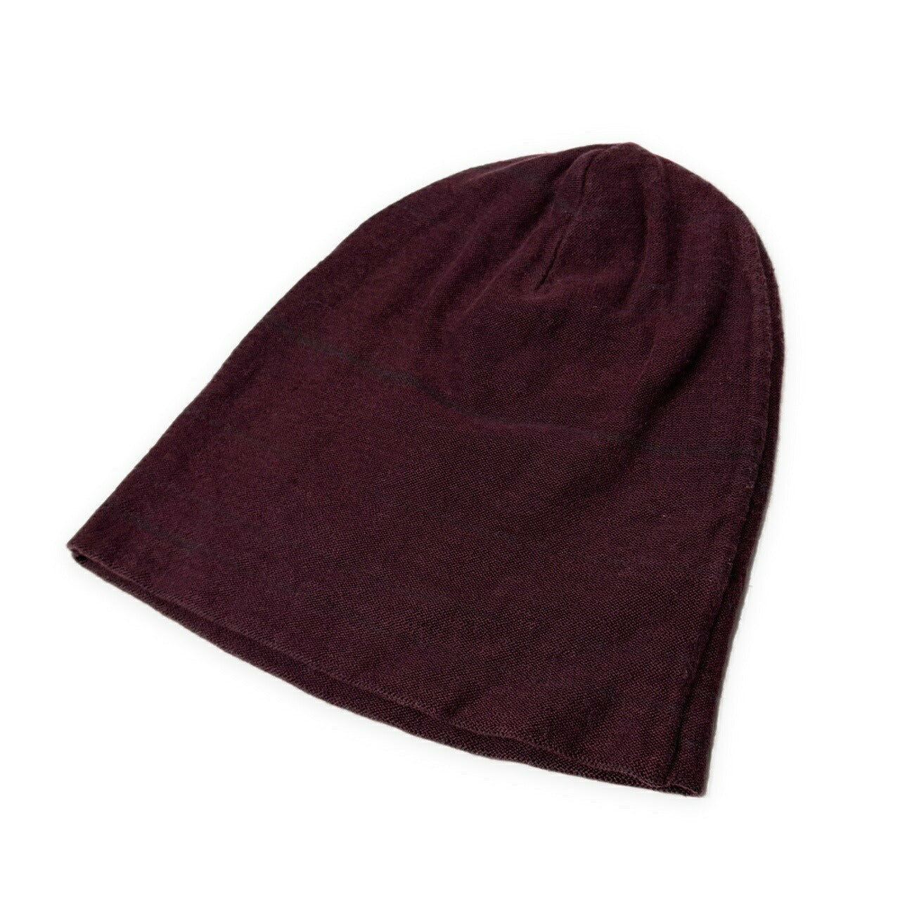 DANIEL ANDRESEN Red Linen Cotton Shadow Knit Cap Size LARG