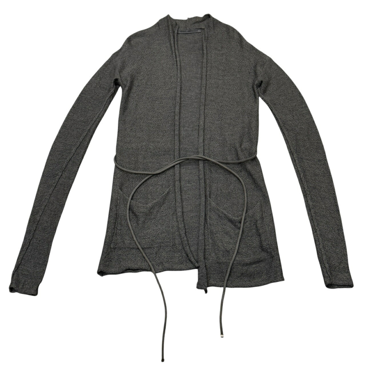 DANIEL ANDRESEN 12AW Gray Virgin Wool Silk Knit Coat Size 44