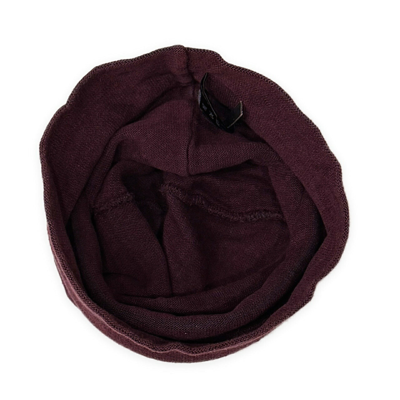 DANIEL ANDRESEN Red Linen Cotton Shadow Knit Cap Size LARG