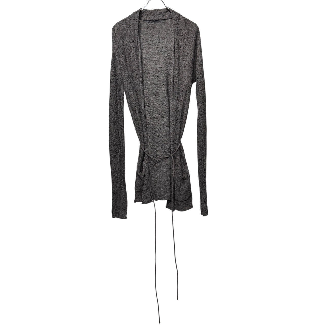 DANIEL ANDRESEN 12AW Gray Virgin Wool Silk Knit Coat Size 44
