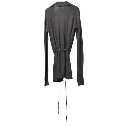 DANIEL ANDRESEN 12AW Gray Virgin Wool Silk Knit Coat Size 44