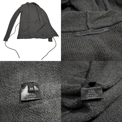 DANIEL ANDRESEN 12AW Gray Virgin Wool Silk Knit Coat Size 44