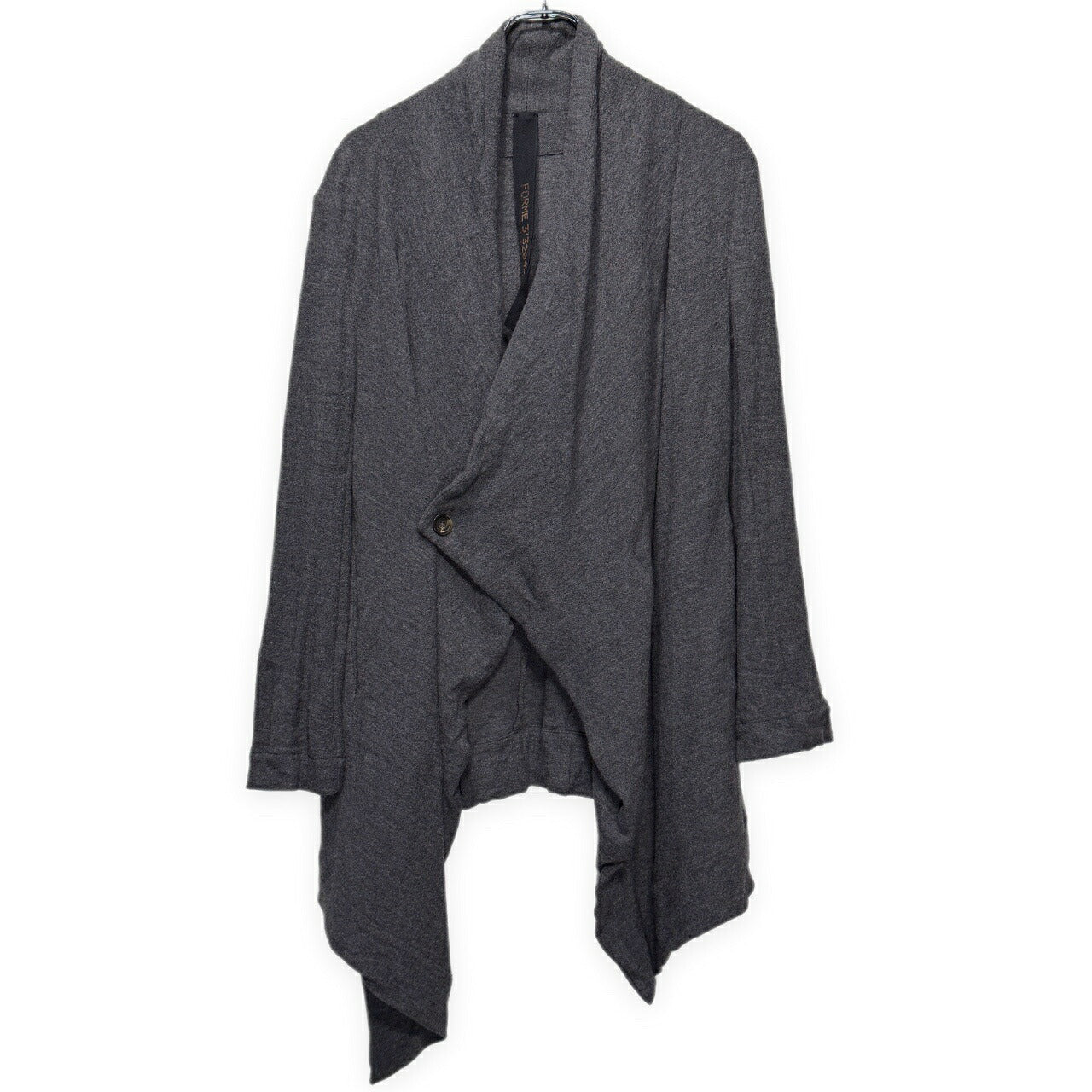 ITO Gray Wool Drape Knit Jacket Size 46
