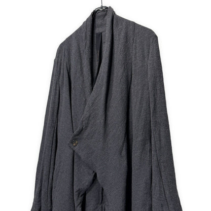 ITO Gray Wool Drape Knit Jacket Size 46