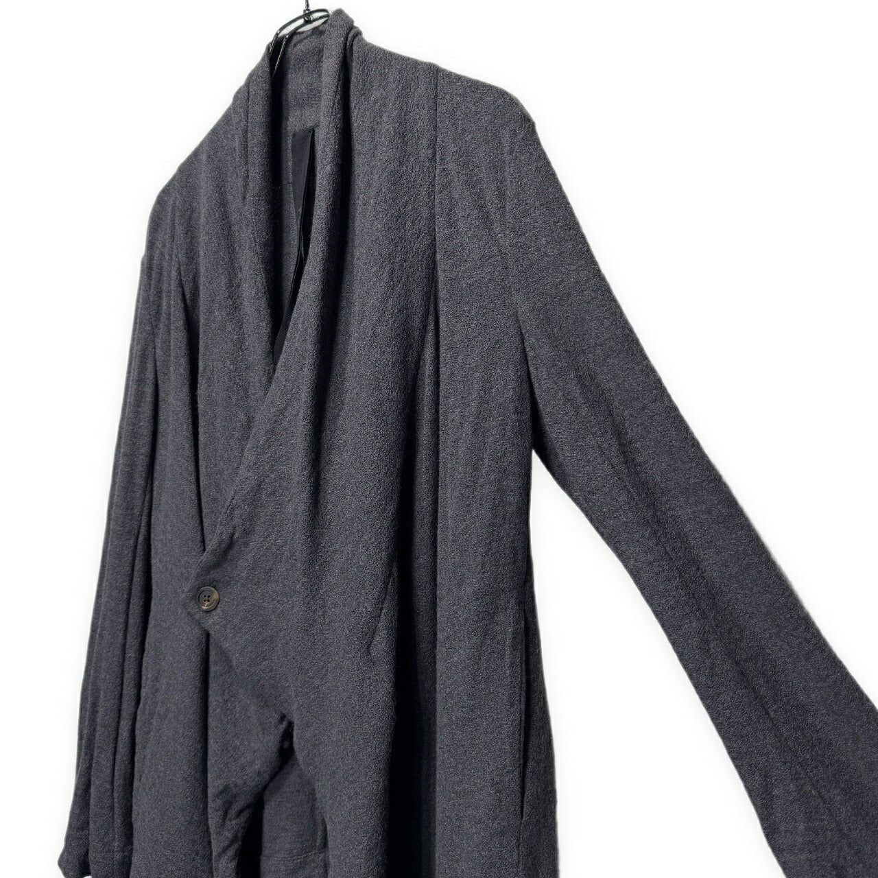 ITO Gray Wool Drape Knit Jacket Size 46