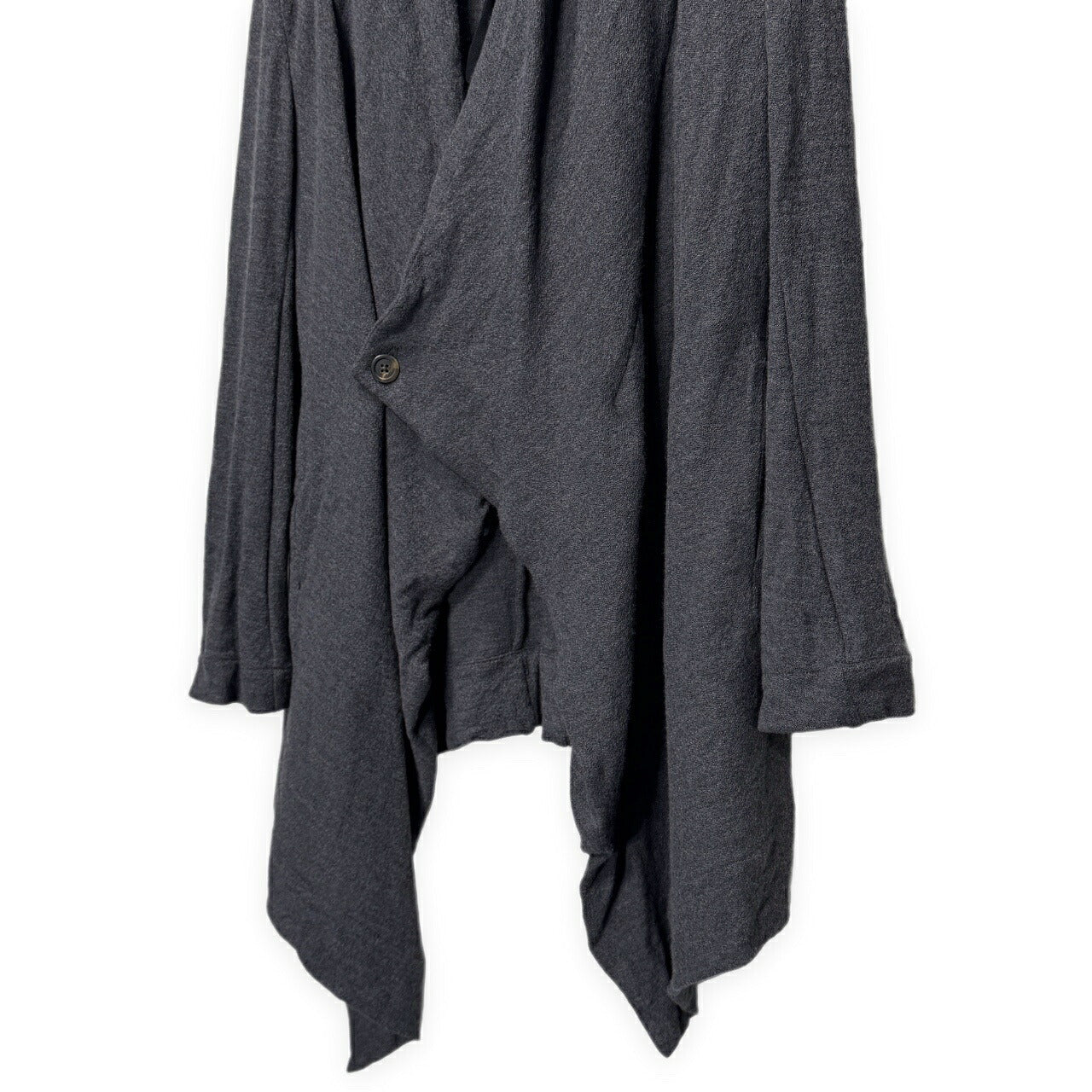 ITO Gray Wool Drape Knit Jacket Size 46