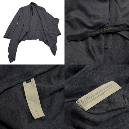 ITO Gray Wool Drape Knit Jacket Size 46