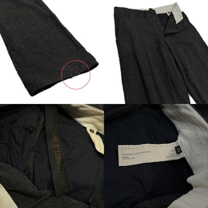 forme d'expression Gray Wool Straight Trousers Size 46