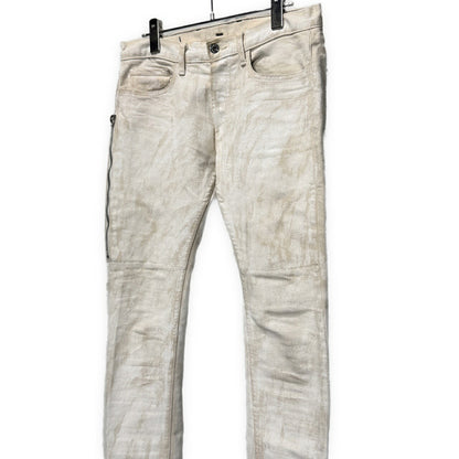 MR.COMPLETELY White Coated Zip Pocket Skinny Jeans Size 28