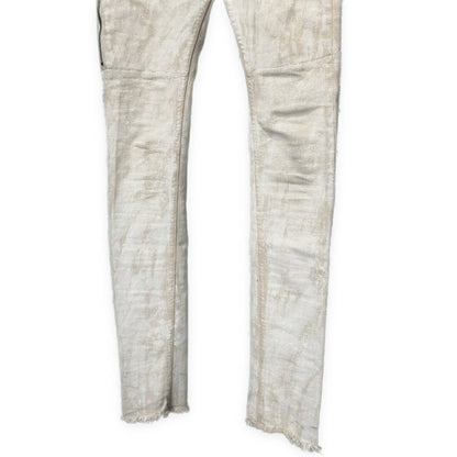 MR.COMPLETELY White Coated Zip Pocket Skinny Jeans Size 28