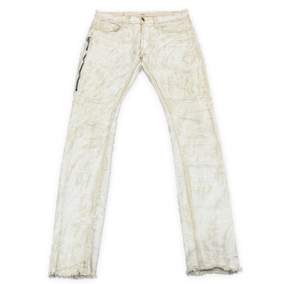 MR.COMPLETELY White Coated Zip Pocket Skinny Jeans Size 28
