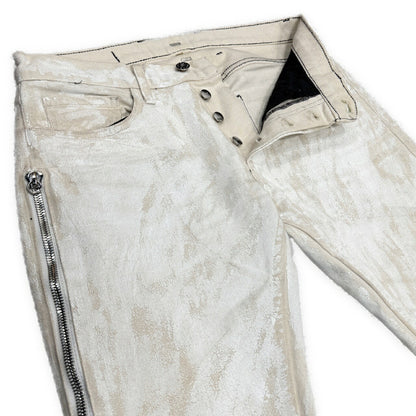 MR.COMPLETELY White Coated Zip Pocket Skinny Jeans Size 28