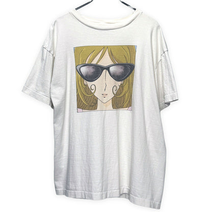 SAINT MICHAEL 23SS Vintage Print T-Shirt White Size L