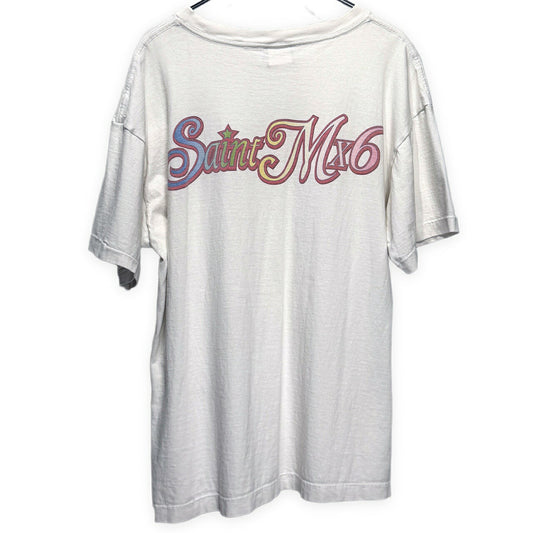SAINT MICHAEL 23SS Vintage Print T-Shirt White Size L