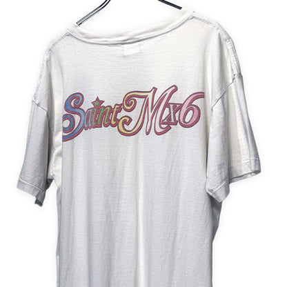 SAINT MICHAEL 23SS Vintage Print T-Shirt White Size L