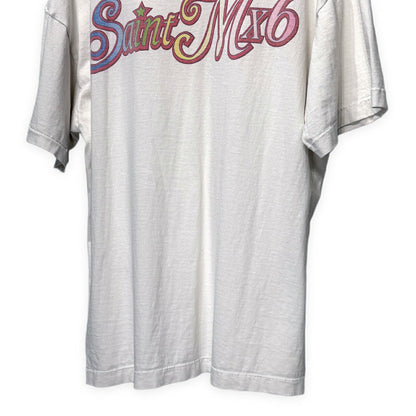 SAINT MICHAEL 23SS Vintage Print T-Shirt White Size L