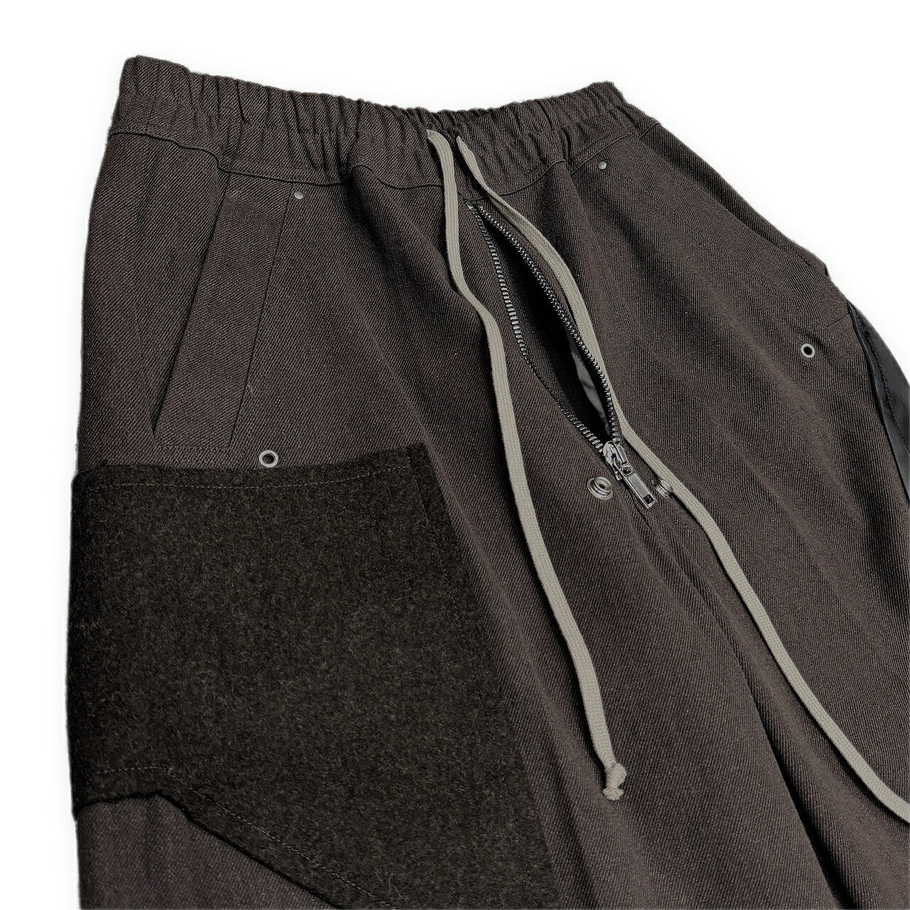 Rick Owens 24AW Rubber Patchwork Wide Bela Pants Size 46