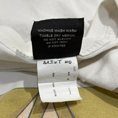SAINT MICHAEL 23SS Vintage Print T-Shirt White Size L