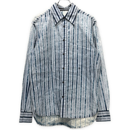 STONE ISLAND DENIMS 03SS Bleach Stripe Shirt Blue Size M