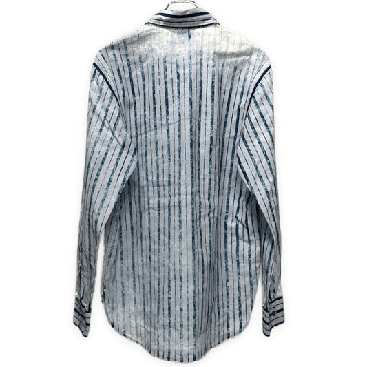 STONE ISLAND DENIMS 03SS Bleach Stripe Shirt Blue Size M
