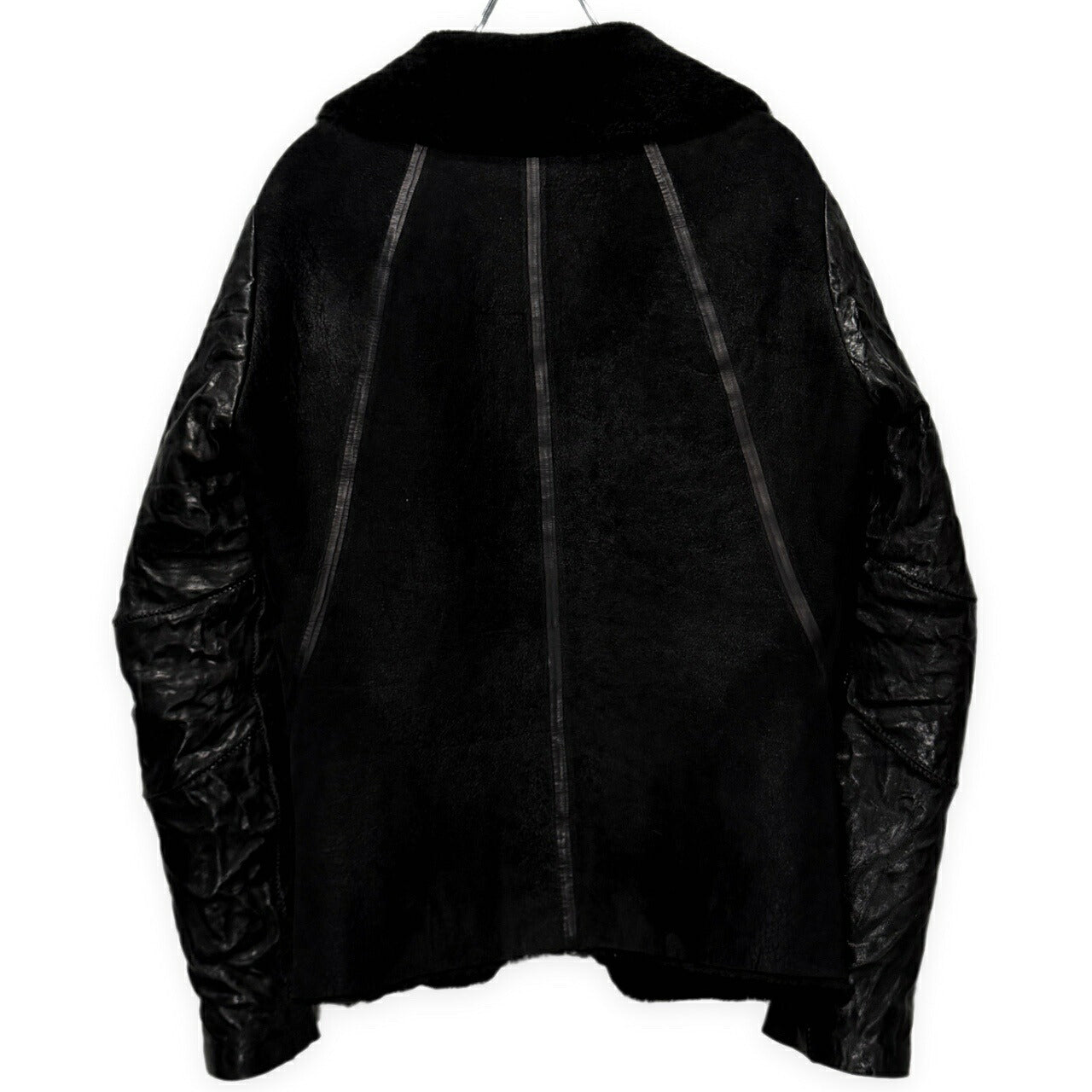 ISAAC SELLAM ALARMANT Black Mouton Down Jacket Size M