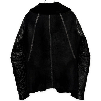 ISAAC SELLAM ALARMANT Black Mouton Down Jacket Size M