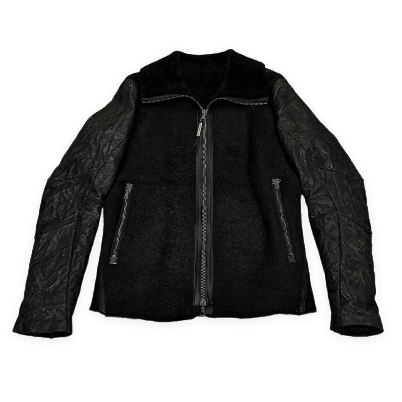 ISAAC SELLAM ALARMANT Black Mouton Down Jacket Size M