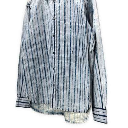 STONE ISLAND DENIMS 03SS Bleach Stripe Shirt Blue Size M