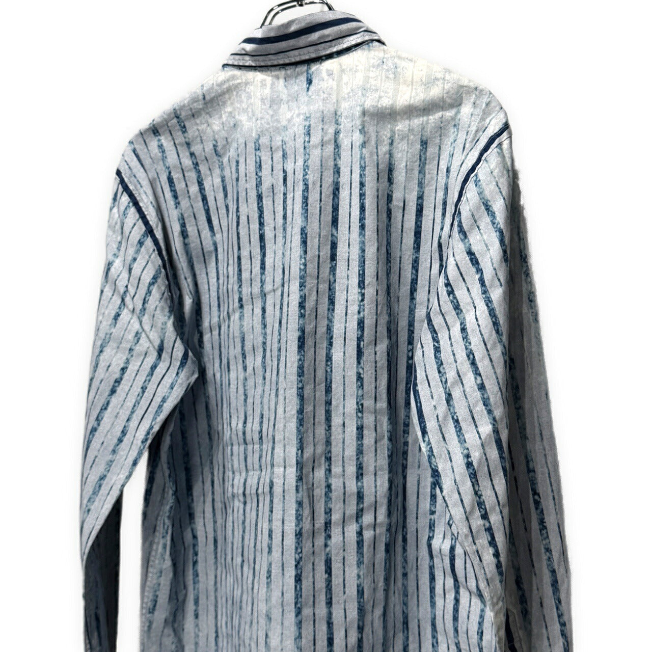STONE ISLAND DENIMS 03SS Bleach Stripe Shirt Blue Size M