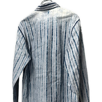 STONE ISLAND DENIMS 03SS Bleach Stripe Shirt Blue Size M