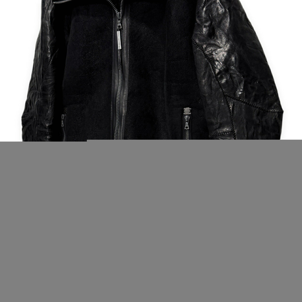 ISAAC SELLAM ALARMANT Black Mouton Down Jacket Size M