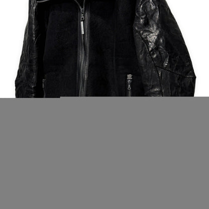 ISAAC SELLAM ALARMANT Black Mouton Down Jacket Size M