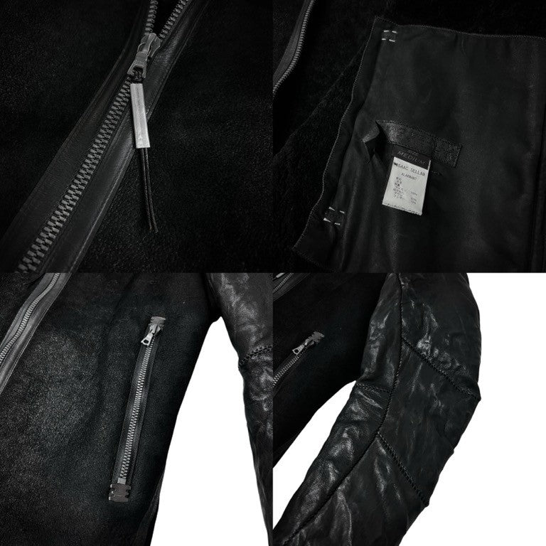 ISAAC SELLAM ALARMANT Black Mouton Down Jacket Size M