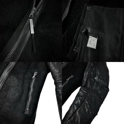 ISAAC SELLAM ALARMANT Black Mouton Down Jacket Size M