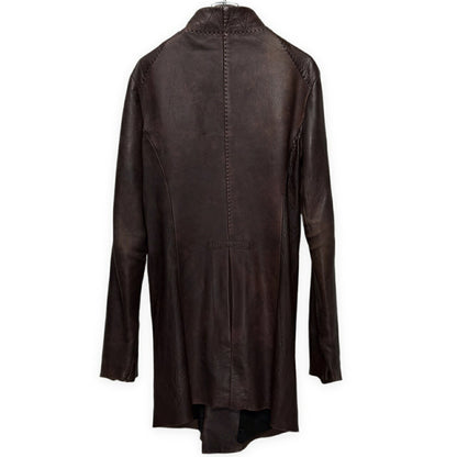 Yohan Serfaty 09AW Deer Leather Stand Coat Brown Size 44