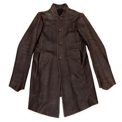 Yohan Serfaty 09AW Deer Leather Stand Coat Brown Size 44