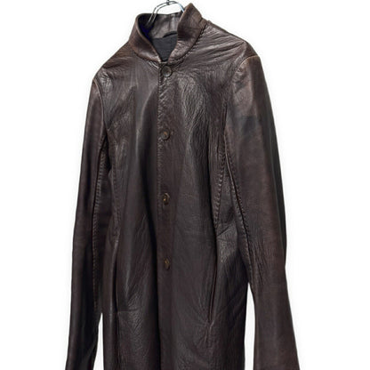 Yohan Serfaty 09AW Deer Leather Stand Coat Brown Size 44
